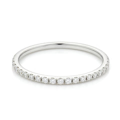 Natural Diamond Eternity Band in 18k White Gold - Malikka LondonBridal & EngagementMalikka