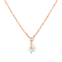 18k Rose Gold Eternal Love Natural Diamond Necklace - Malikka LondonNecklacesMalikka