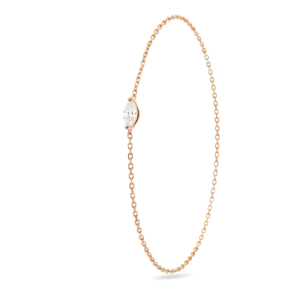 18k Rose Gold Marquise Muse Natural Diamond Bracelet - Malikka LondonBraceletsMalikka