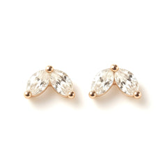 18k Rose Gold Natural Diamond Majesty Earrings - Malikka LondonEarringsMalikka