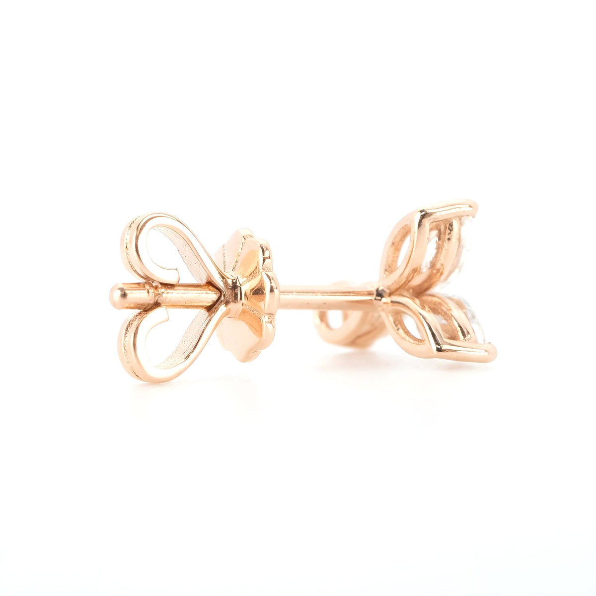 18k Rose Gold Shooting Star Exquisite Natural Diamond Earrings - Malikka LondonEarringsMalikka