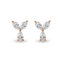 18k Rose Gold Shooting Star Exquisite Natural Diamond Earrings - Malikka LondonEarringsMalikka