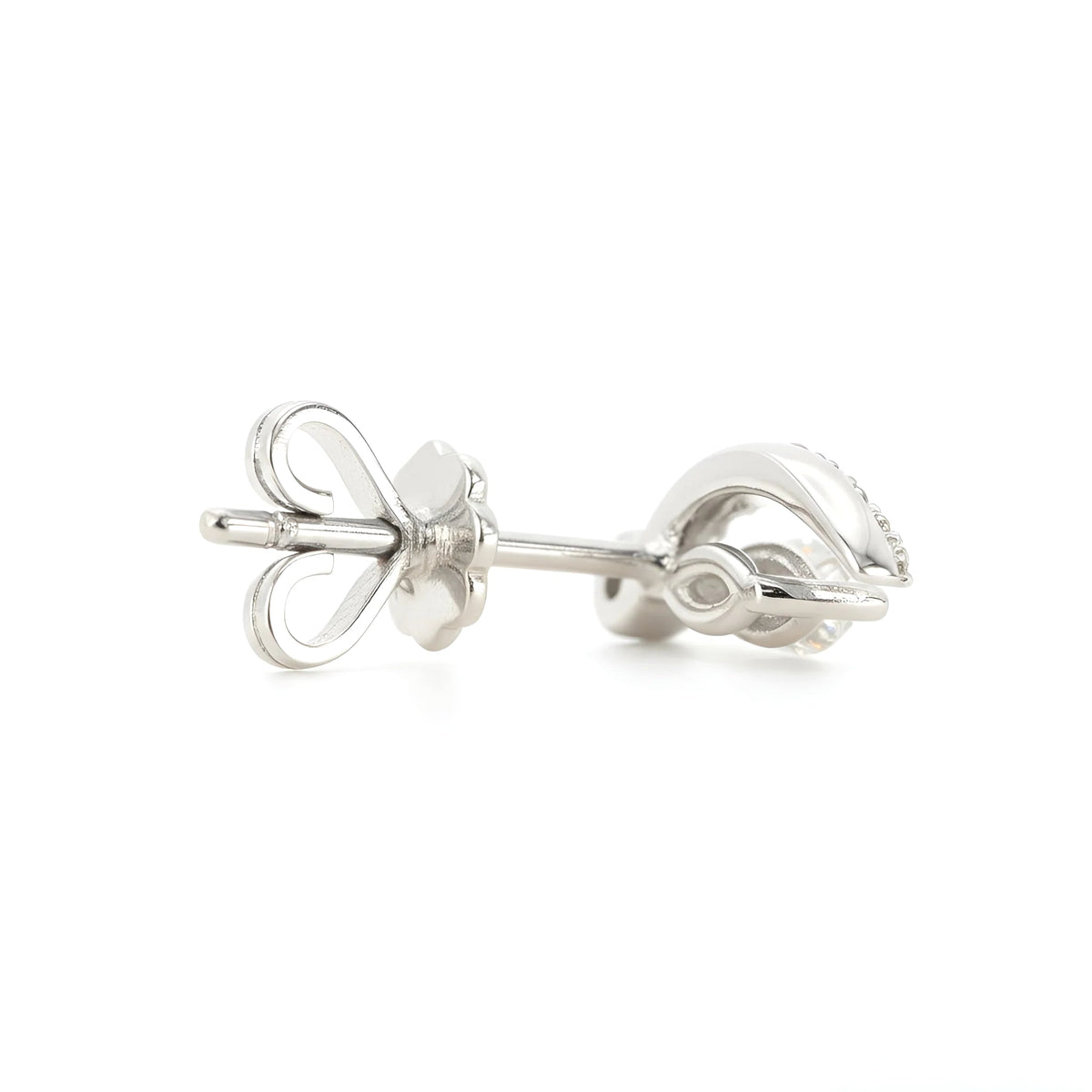 18k White Gold Crescent Majestic Marquise Natural Diamond Earrings - Malikka LondonEarringsMalikka
