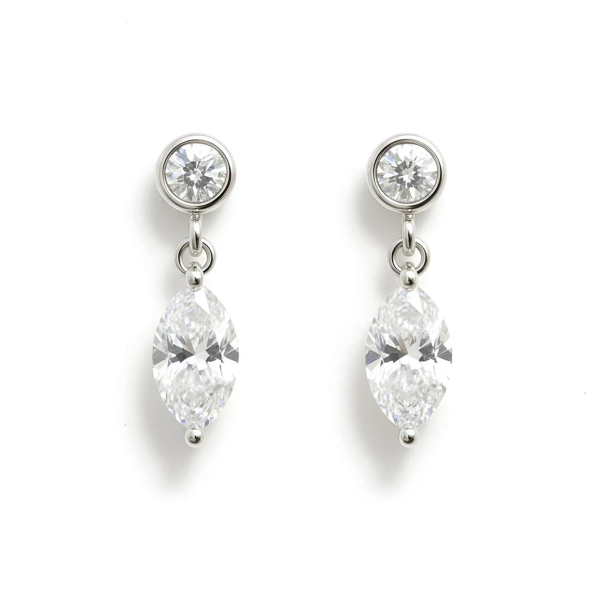 18k White Gold Eternal Love Natural Diamond Earrings - Malikka LondonEarringsMalikka