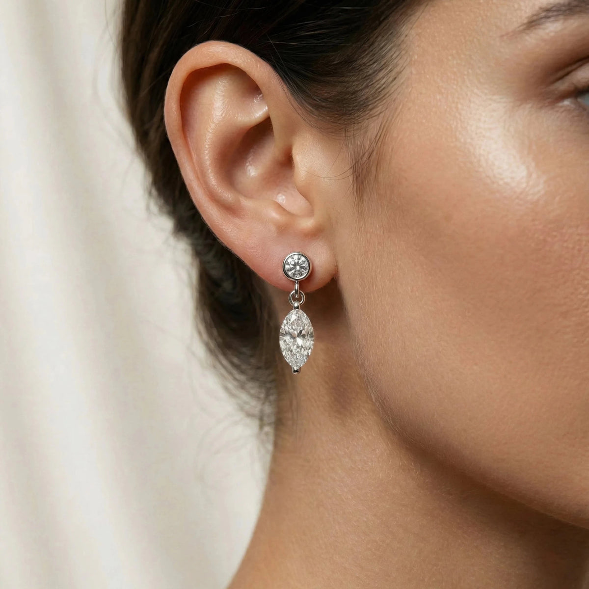 18k White Gold Eternal Love Natural Diamond Earrings - Malikka LondonEarringsMalikka