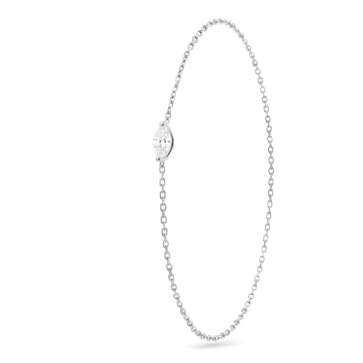 18k White Gold Natural Marquise Diamond Muse bracelet - Malikka LondonBraceletsMalikka