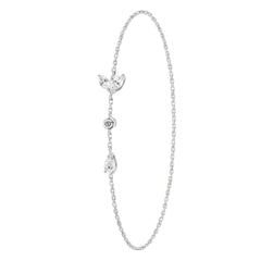 18k White Gold Shooting Star Natural Diamond bracelet - Malikka LondonBraceletsMalikka