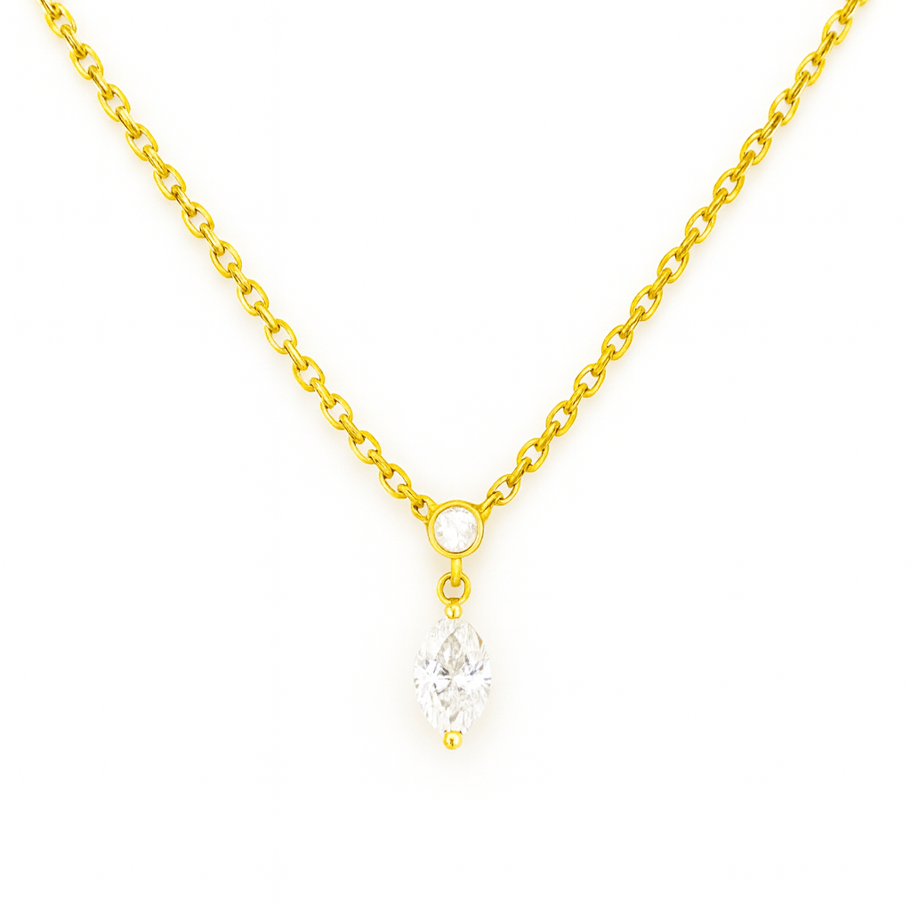 18k Yellow Gold Eternal Love Natural Diamond Necklace - Malikka LondonNecklacesMalikka