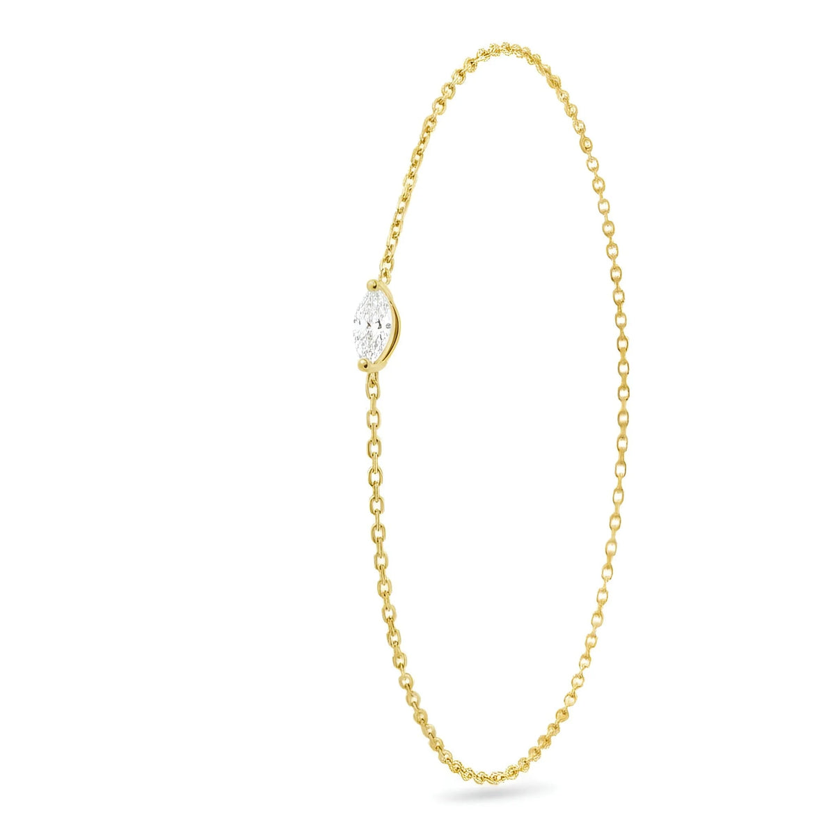 18k Yellow Gold Natural Marquise Diamond Muse bracelet - Malikka LondonBraceletsMalikka