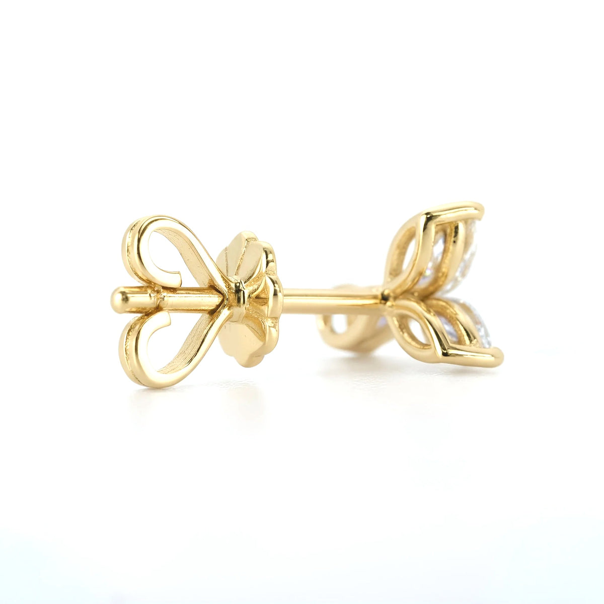 18k Yellow Gold Shooting Star Natural Diamond Trio Stud Earrings - Malikka LondonEarringsMalikka
