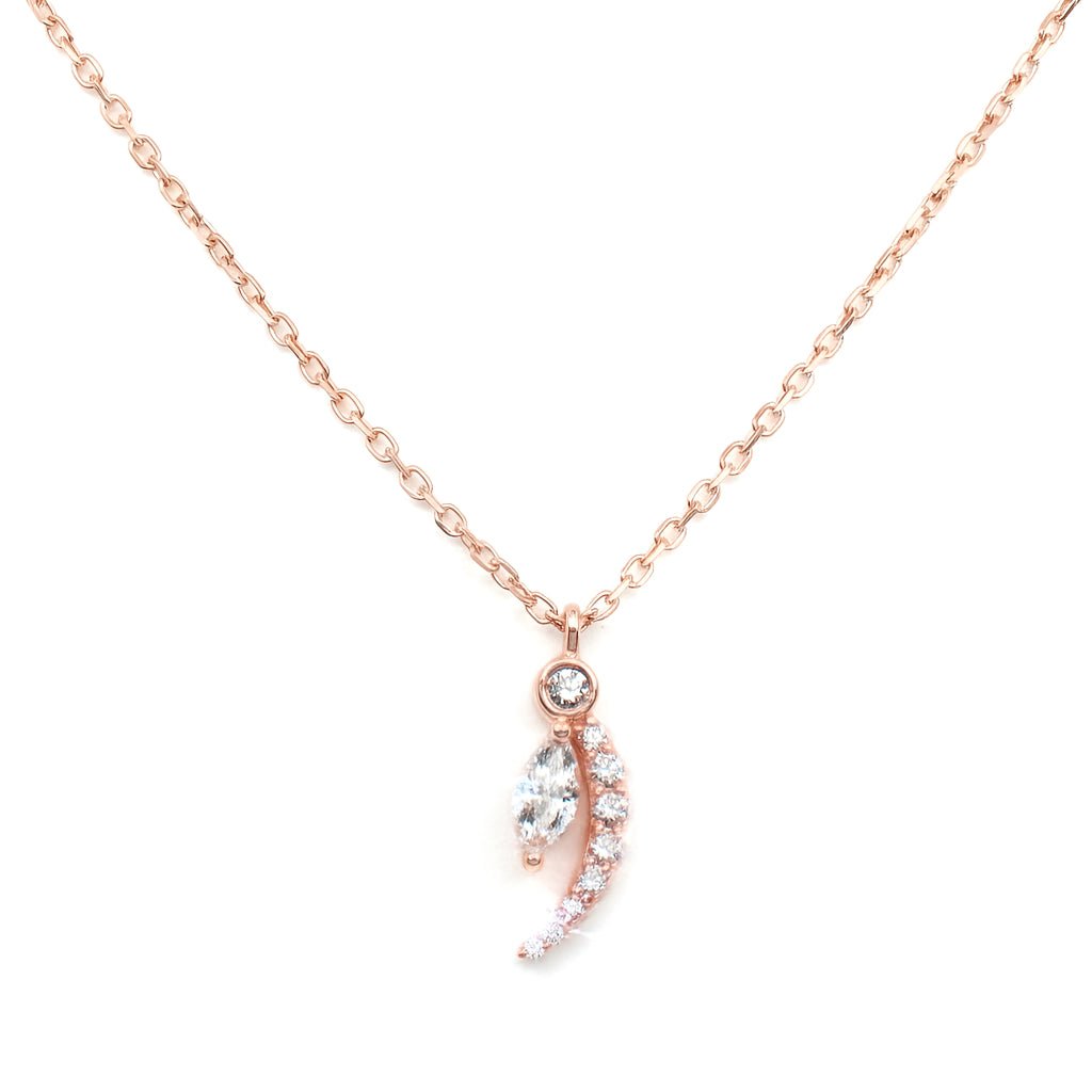 Celestial Crescent necklace in Rose Gold - Malikka LondonNecklacesMalikka